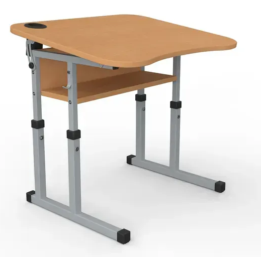 Стіл учнівський №4-6 з регулюванням куту нахилу стільниці 600х500 МФ Вересень